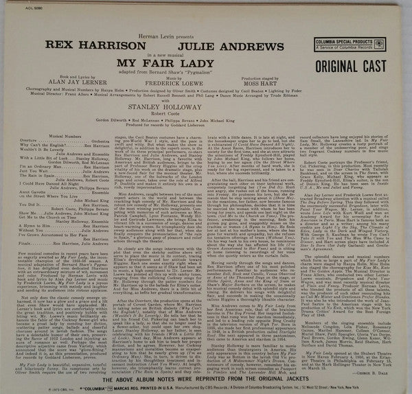 Release: My Fair Lady-Vinyl-US-1973-AOL 5090-8216479