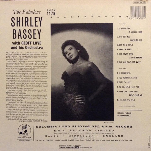 Master Release: The Fabulous Shirley Bassey by Shirley Bassey