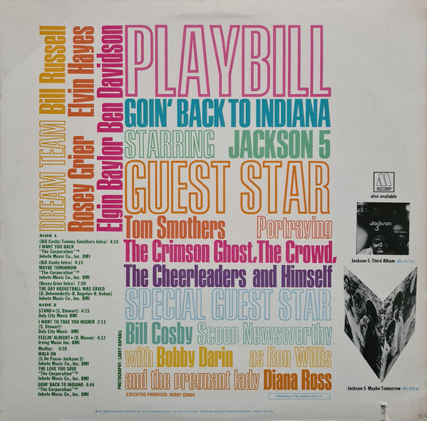 Master Release: Goin' Back To Indiana (Original TV Soundtrack) by The Jackson 5