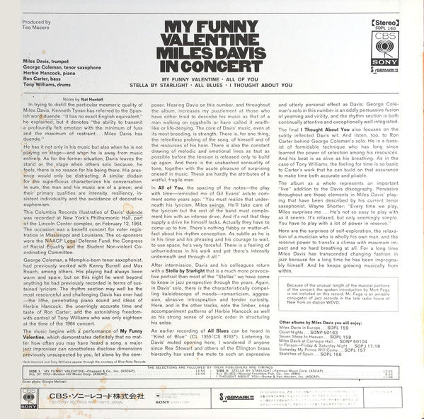 My Funny Valentine - Miles Davis In Concert