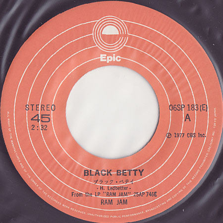 Master Release: Black Betty by Ram Jam