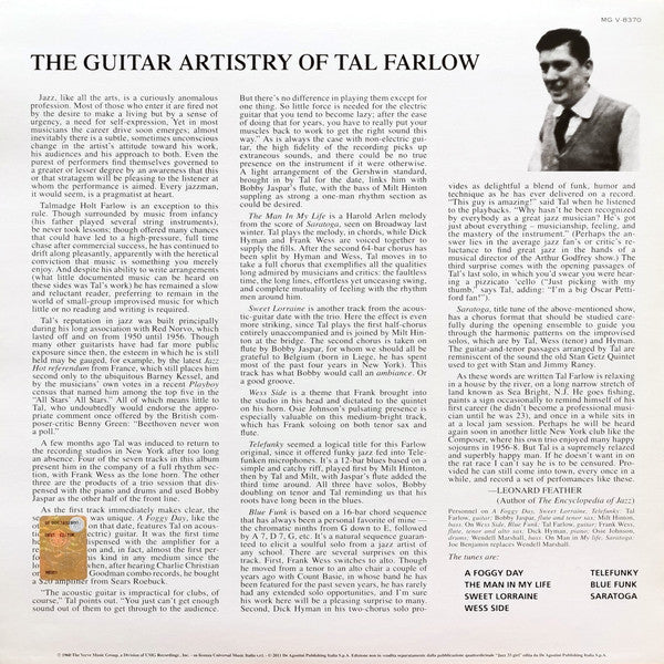 Master Release: The Guitar Artistry Of Tal Farlow by Tal Farlow