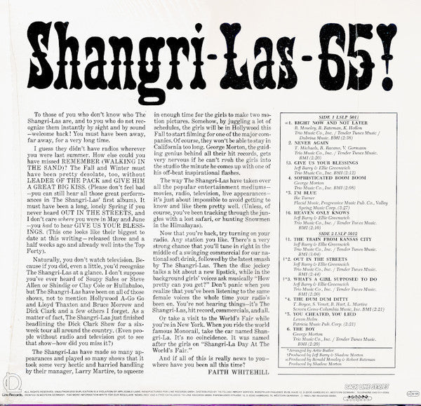 Master Release: Shangri-Las - 65! by The Shangri-Las