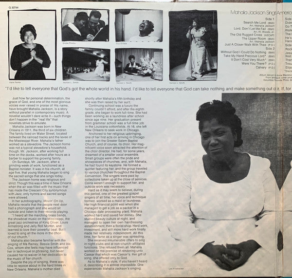 Master Release: Mahalia Jackson Sings America's Favorite Hymns by Mahalia Jackson