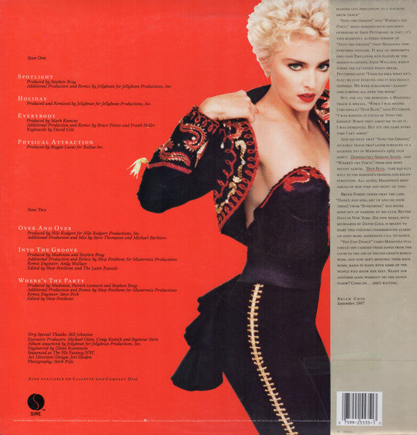 Release: You Can Dance-Vinyl-US-1987-1-25535, 9 25535-1-8979809