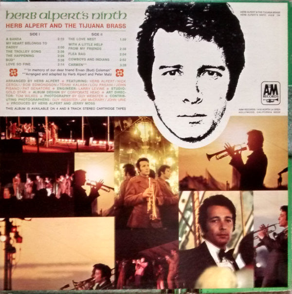 Release: Herb Alpert's Ninth-Vinyl-US-1967-SP 4134, SP-4134, 134-4890082