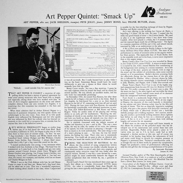 Release: Smack Up-Vinyl-US-1992-APJ 012, S7602-2511892