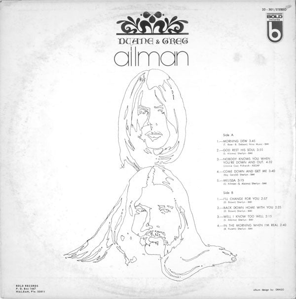 Release: Duane & Greg Allman-Vinyl-US-1972-33-301-1378013