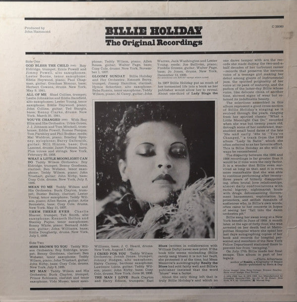 Master Release: The Original Recordings by Billie Holiday