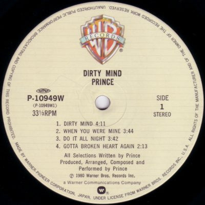 Master Release: Dirty Mind by Prince