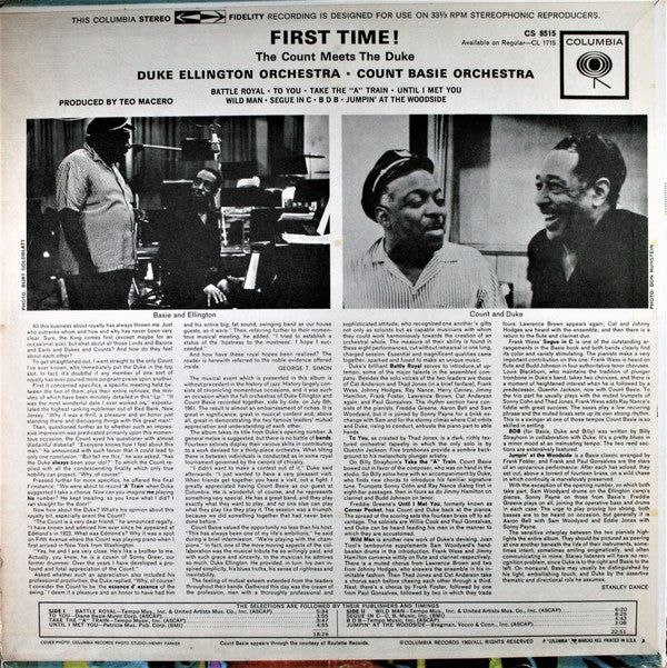 Release: First Time! The Count Meets The Duke-Vinyl-US-1970-CS 8515-2707112