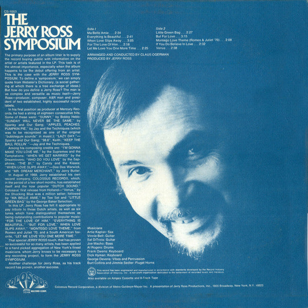 Master Release: Jerry Ross Symposium by The Jerry Ross Symposium