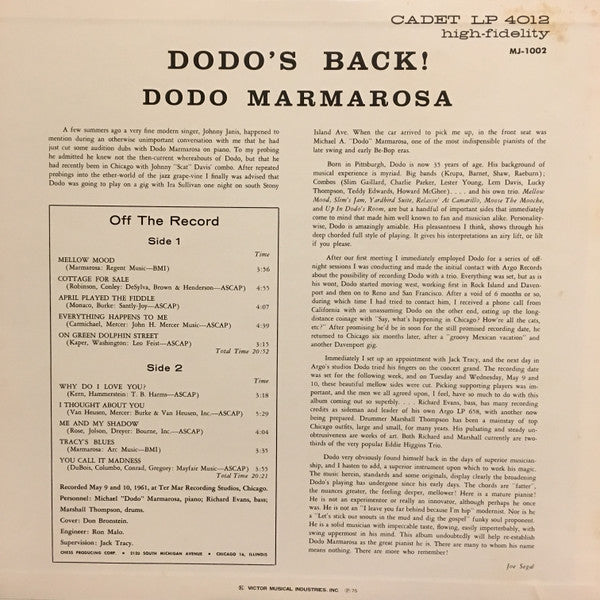 Dodo's Back