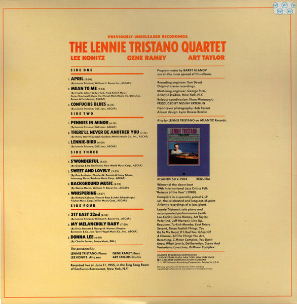 The Lennie Tristano Quartet