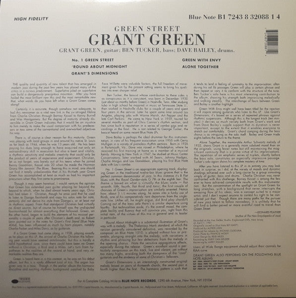 Release: Green Street-Vinyl-US-1995-B1-32088, B1 7243 8 32088 1 4, 32088-1165597