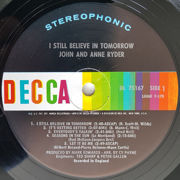 I Still Believe In Tomorrow