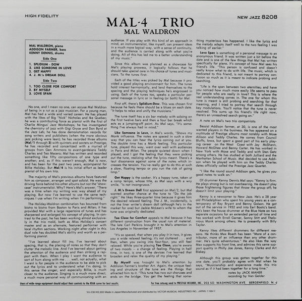 Release: Mal/4 Trio-Vinyl-Japan-1984-VIJ-238-7197649