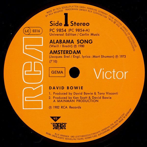 Alabama Song / Amsterdam / Space Oddity
