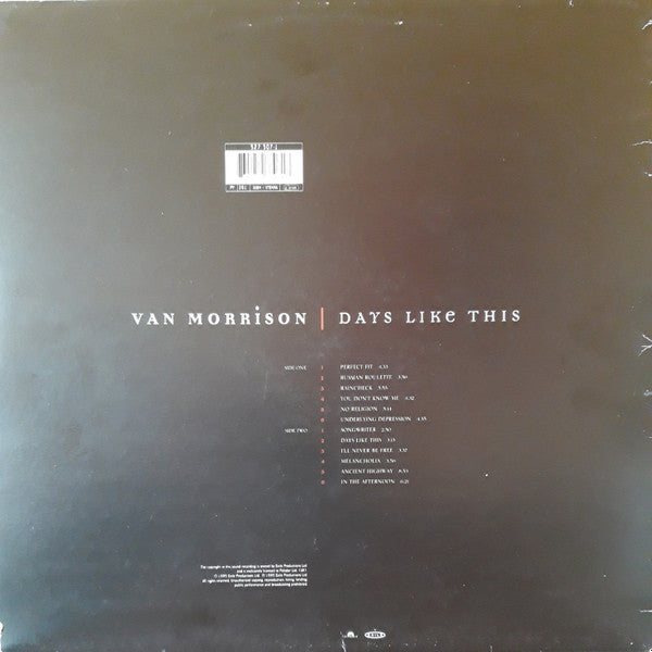 Master Release: Days Like This by Van Morrison