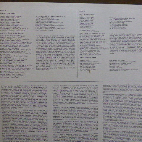 Release: Duetti E Cantate Da Camera-Vinyl-France-1978-HM 1004-7042676