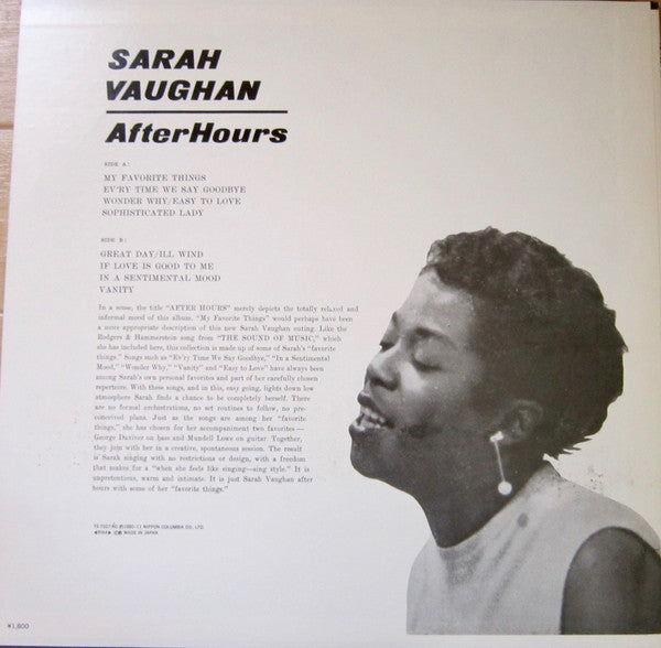 Release: After Hours-Vinyl-Japan-1980-YS-7027-RO-9342163