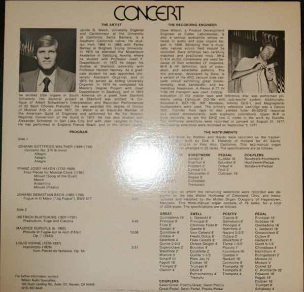Master Release: Concert by James B. Welch (2)