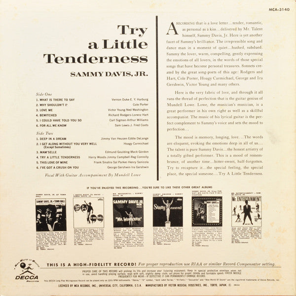Release: Try A Little Tenderness-Vinyl-Japan-None-MCA 3140-4912856