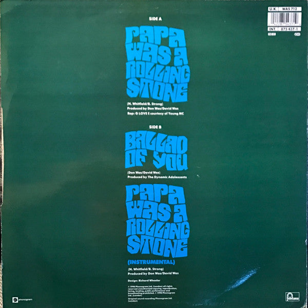 Release: Papa Was A Rolling Stone-Vinyl-UK-1990-WAS 712, 875 437-1-1681132