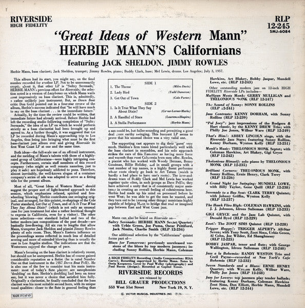 Release: "Great Ideas Of Western Mann"-Vinyl-Japan-1975-SMJ-6084, RLP 12-245-4048116