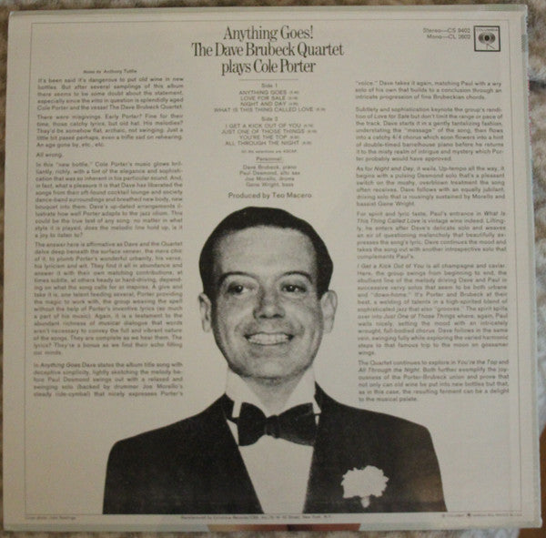 Anything Goes! The Dave Brubeck Quartet Plays Cole Porter