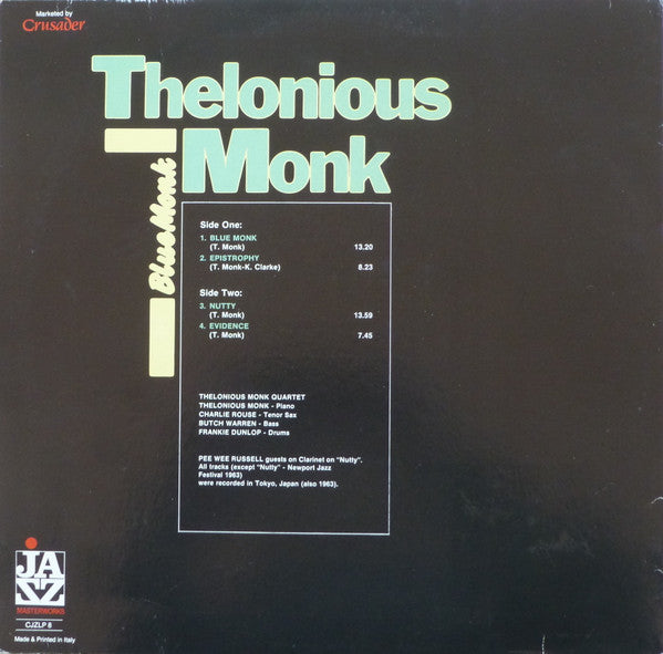 Master Release: Blue Monk by Thelonious Monk