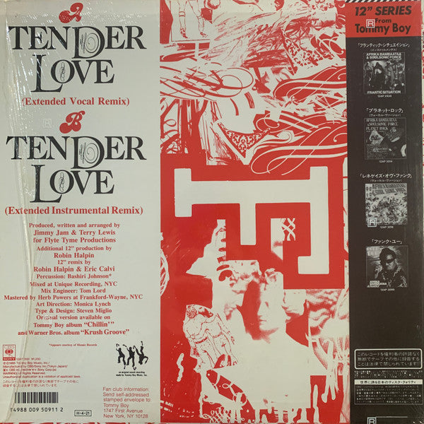 Release: Tender Love-Vinyl-Japan-1986-12AP 3161-5031145