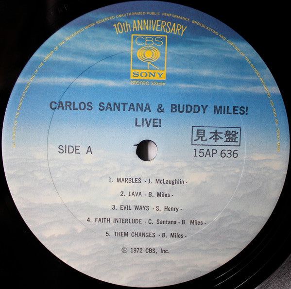 Release: Carlos Santana & Buddy Miles! Live!-Vinyl-Japan-1977-15AP 636-7312208