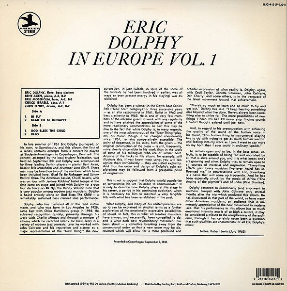Release: In Europe, Vol. 1-Vinyl-US-1990-OJC-413, P-7304-4006567