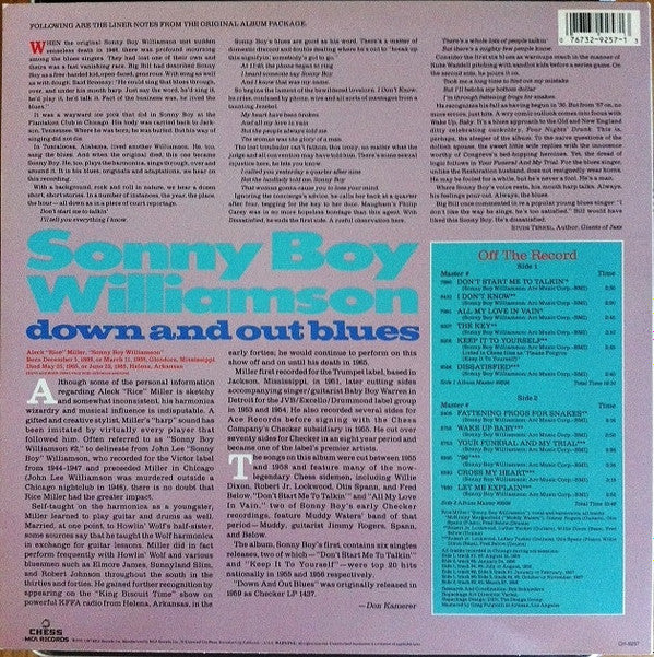 Release: Down And Out Blues-Vinyl-US-1987-CH-9257, CH-9257-3633416