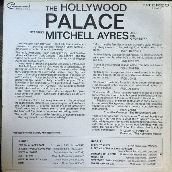 Master Release: The Hollywood Palace by Mitchell Ayres And His Orchestra