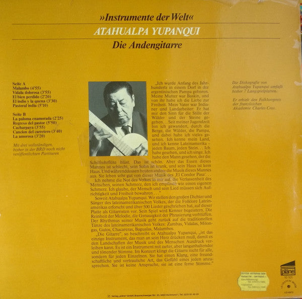 Release: Guitare Des Andes-Vinyl-Germany-1977-10 101, 10 101-2606918