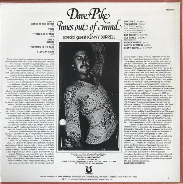 Master Release: Times Out Of Mind by Dave Pike