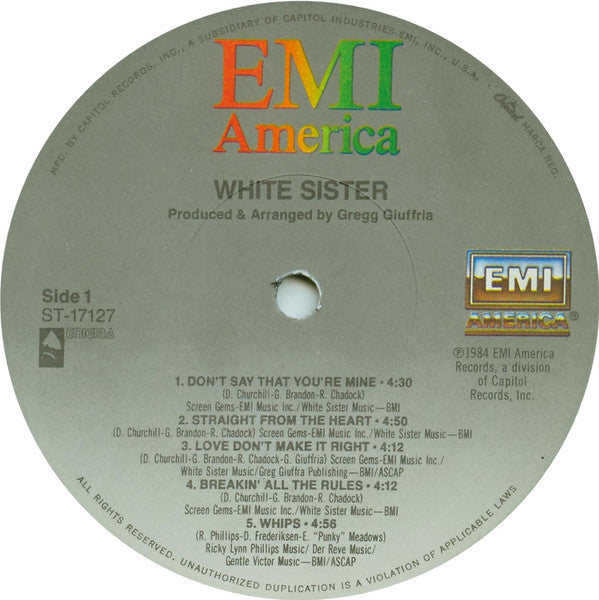 Release: White Sister-Vinyl-US-1984-ST-17127, ST-17127-2297338