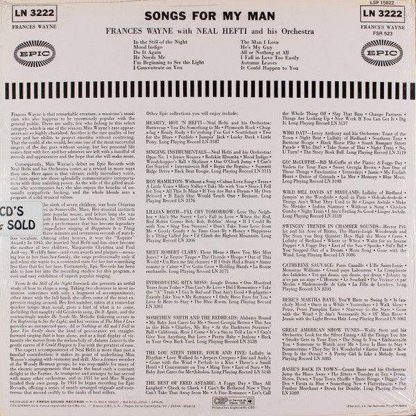 Release: Songs For My Man-Vinyl-Spain-1986-LN 3222, LSP 15822, FSR 523-8649857