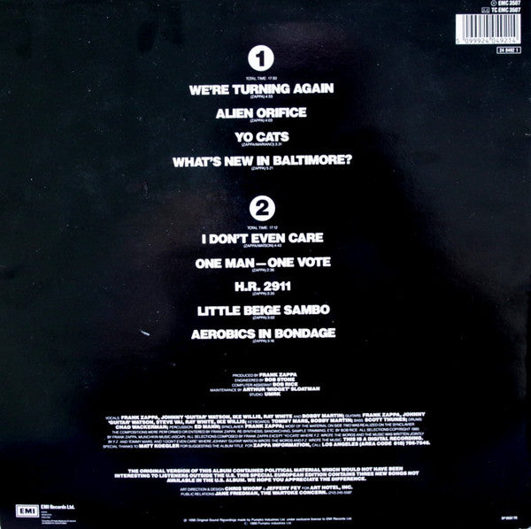 Release: Frank Zappa Meets The Mothers Of Prevention-Vinyl-UK-1986-EMC 3507, 24 0492 1-1696493