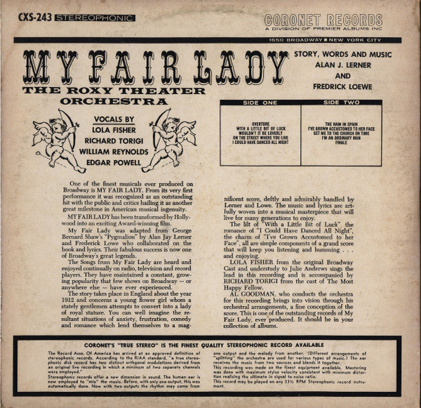 Master Release: My Fair Lady by The Roxy Theater Orchestra