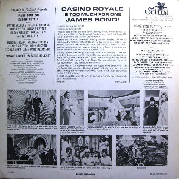 Master Release: Casino Royale (An Original Soundtrack Recording) by Burt Bacharach