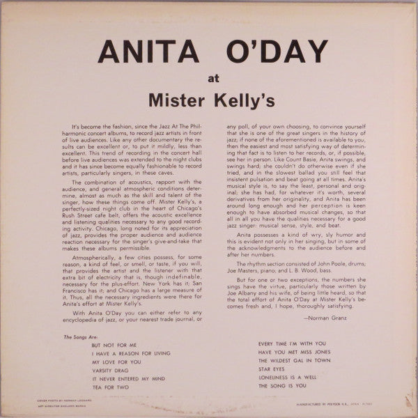 At Mister Kelly's