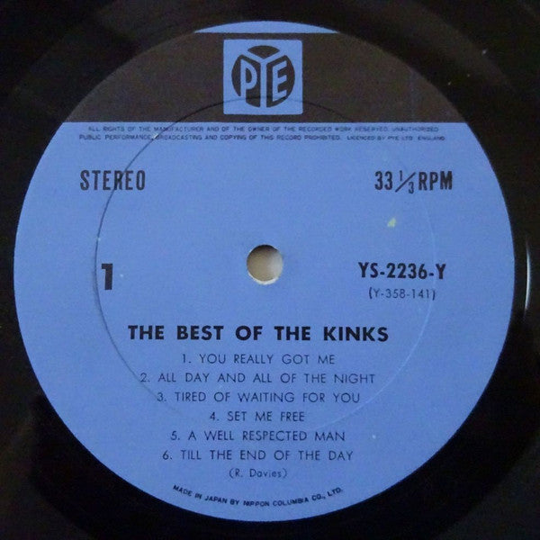 Release: The Best Of  = ベスト・オブ・キンクス-Vinyl-Japan-1969-YS-2236-Y-8799218