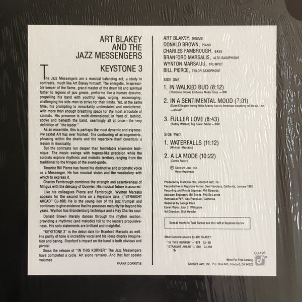 Release: Keystone 3-Vinyl-US-1982-CJ-196-2225499