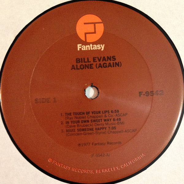 Master Release: Alone (Again) by Bill Evans