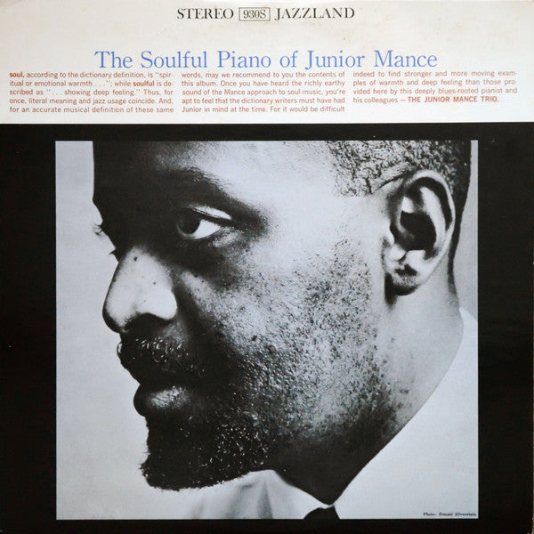 Release: The Soulful Piano Of Junior Mance-Vinyl-US-1966-JLP 930S-2796044