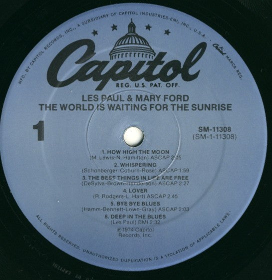 Release: The World Is Still Waiting For The Sunrise-Vinyl-US-1974-SM-11308-3727647