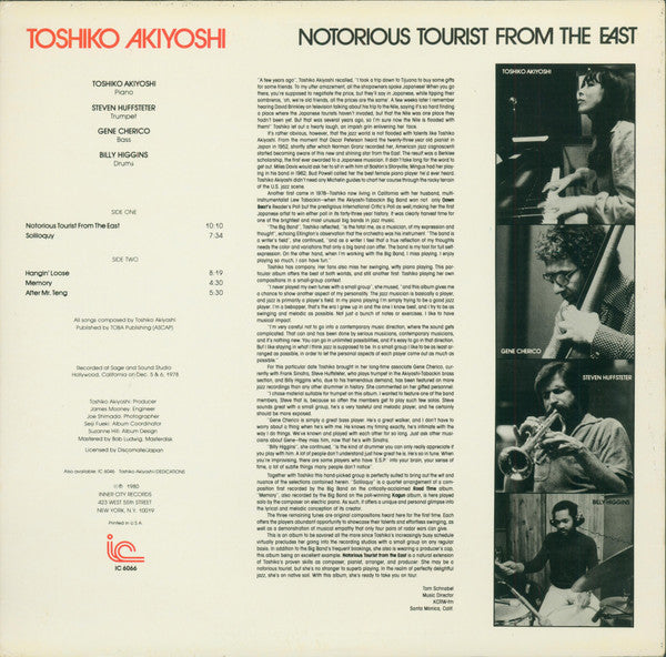 Release: Toshiko Plays Toshiko-Vinyl-US-1980-IC 6066-4597780